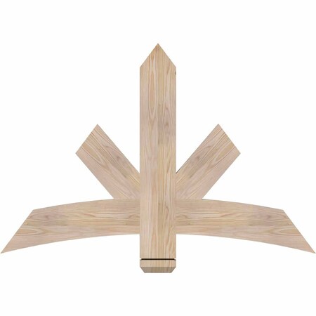 Ekena Millwork Alberta Smooth Timber Gable Bracket, Douglas Fir, 48"W x 32"H x 1 1/2"D x 5 1/2"F, 16/12 Pitch GBW048X32X0206ALB00SDF